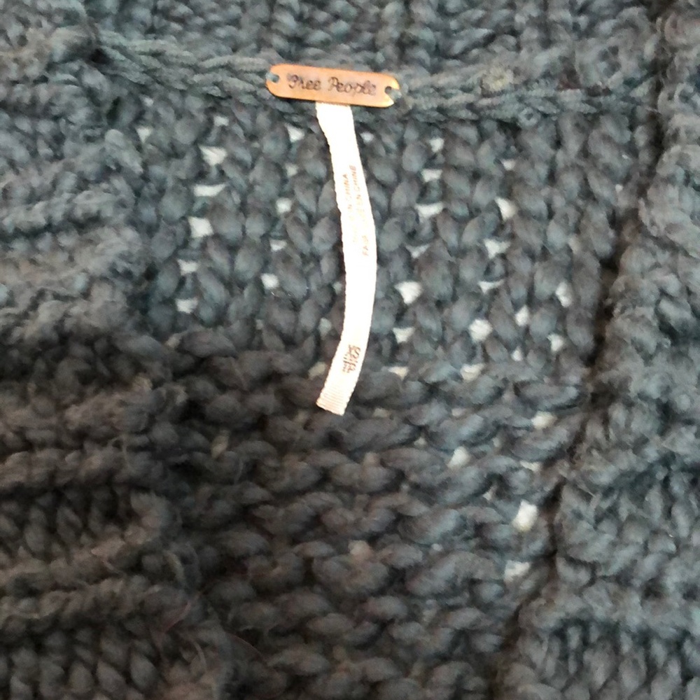 Free People Aqua Long Cardigan